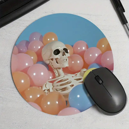 Skeleton Print Mouse Pad